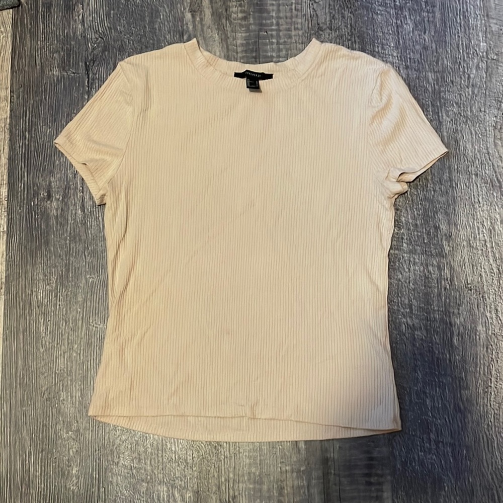 Tan ribbed shirt